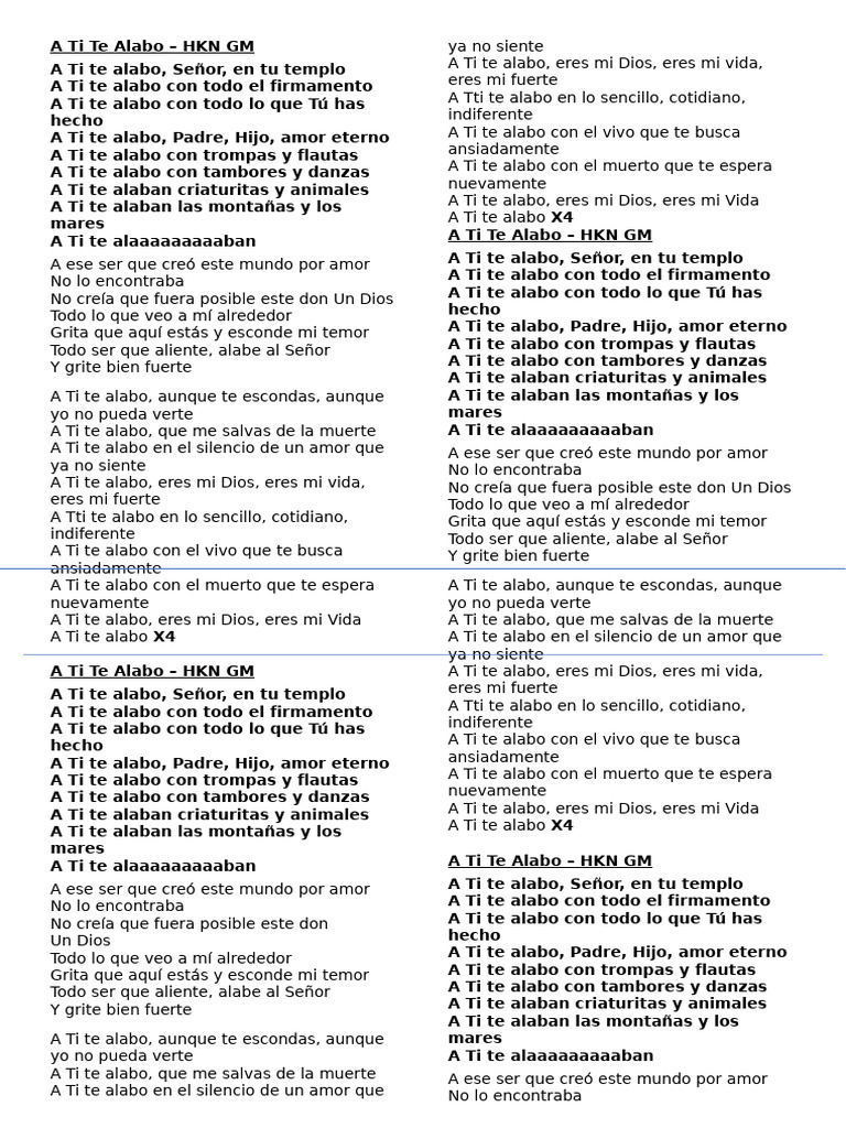 A Ti Te Alabo | PDF