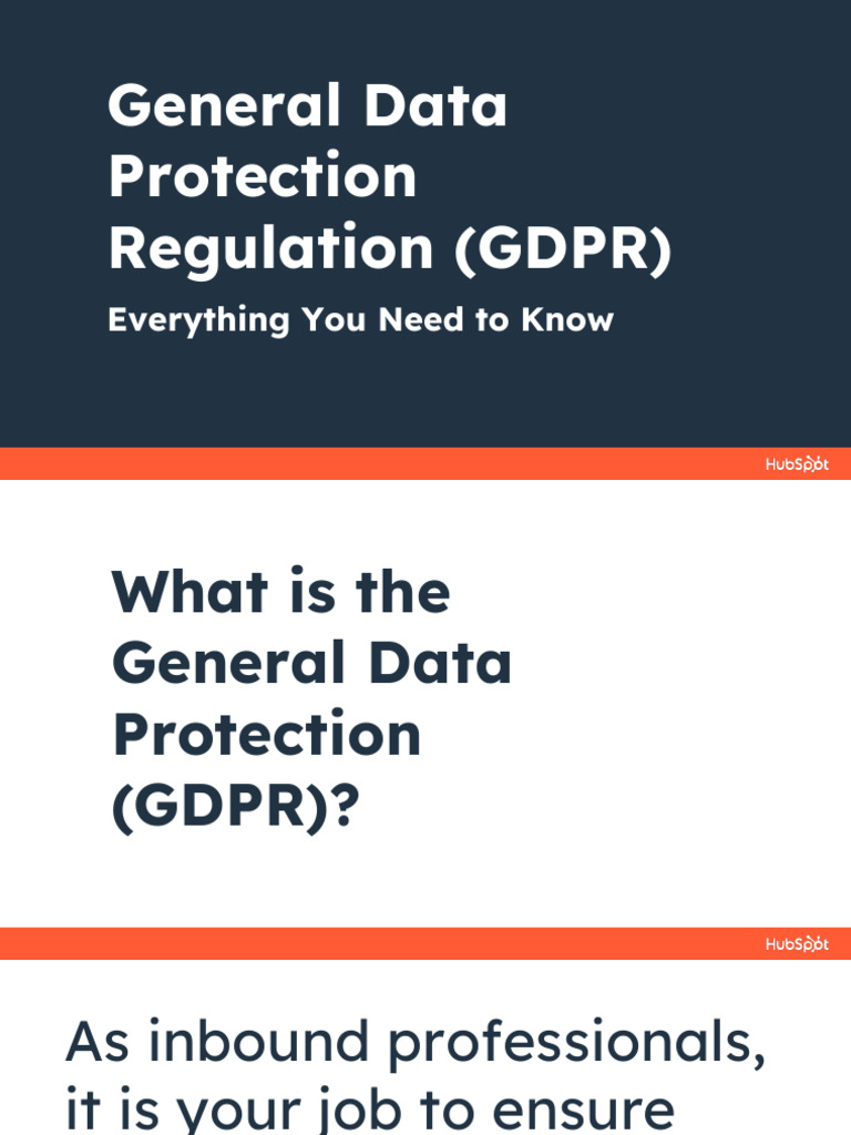 GDPR Compliance for Inbound Professionals | PDF