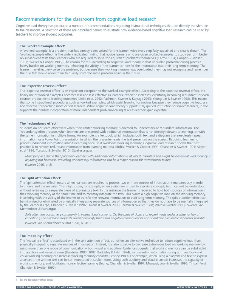 Cognitive Load Strategies for Teaching | PDF | Learning | Cognition