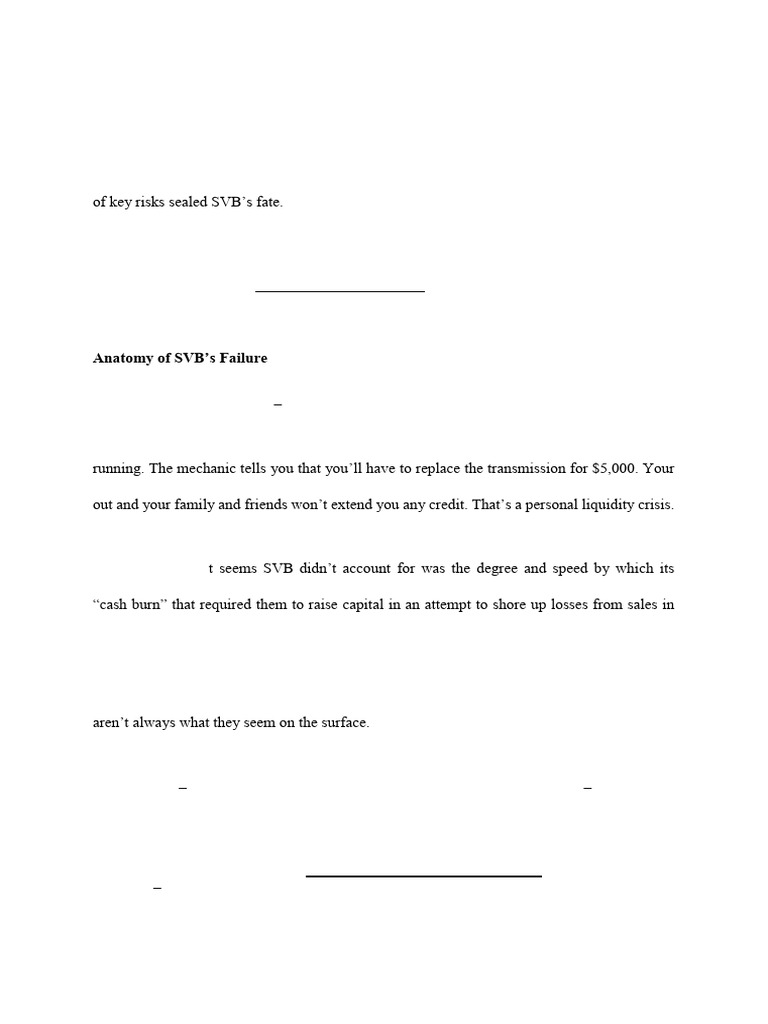 Case SVB Failure Risk Management | PDF | Banks | Interest Rates