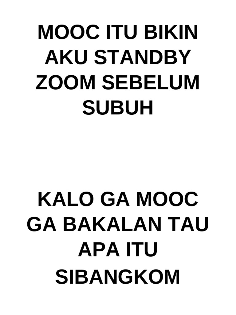 Kata Kata Mooc | PDF