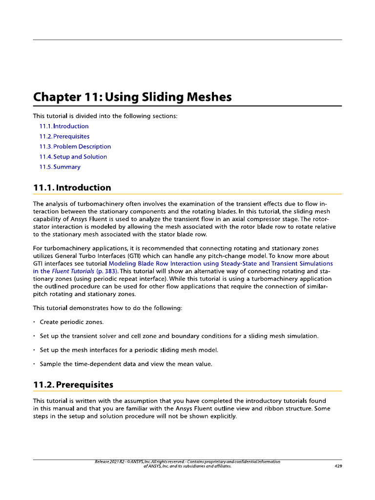 Sliding Mesh Tutorial | PDF
