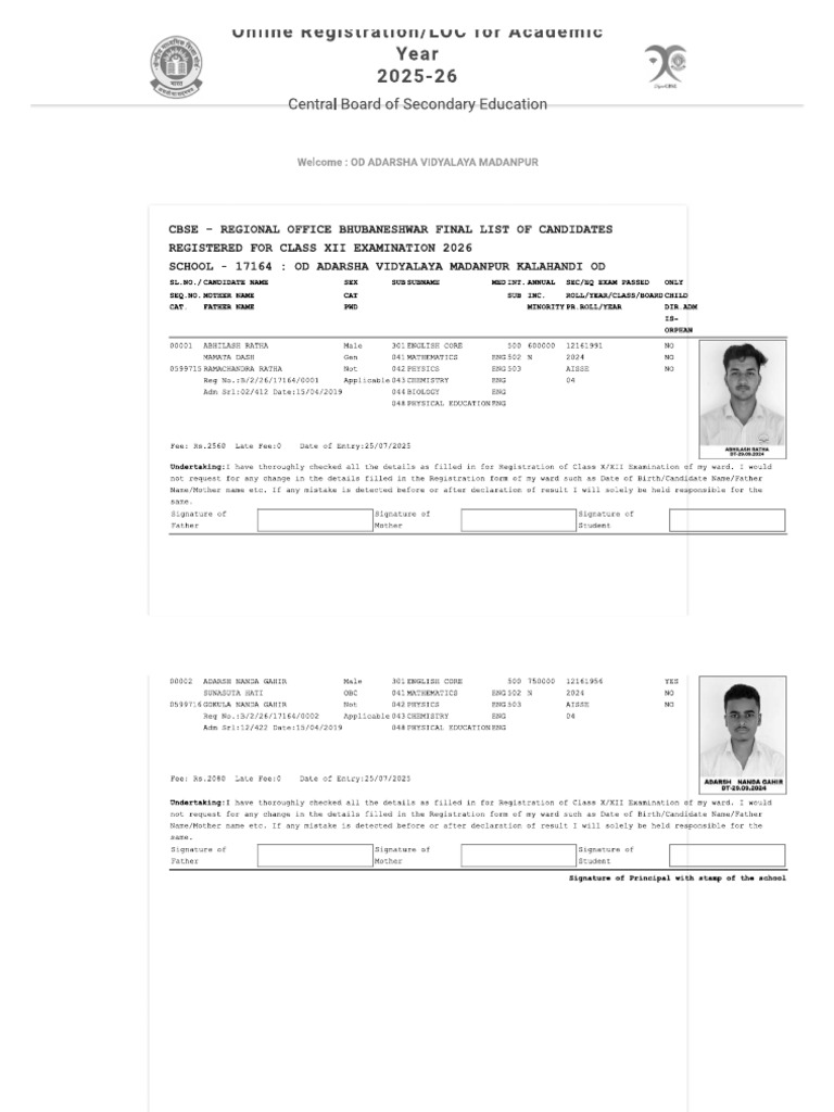 XII LOC Final With Photographs | PDF