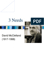 3 Needs: David Mcclelland (1917-1998)