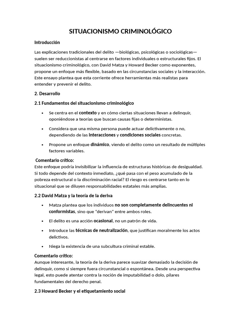 Ensayo | PDF | Criminología | Ciencias del comportamiento