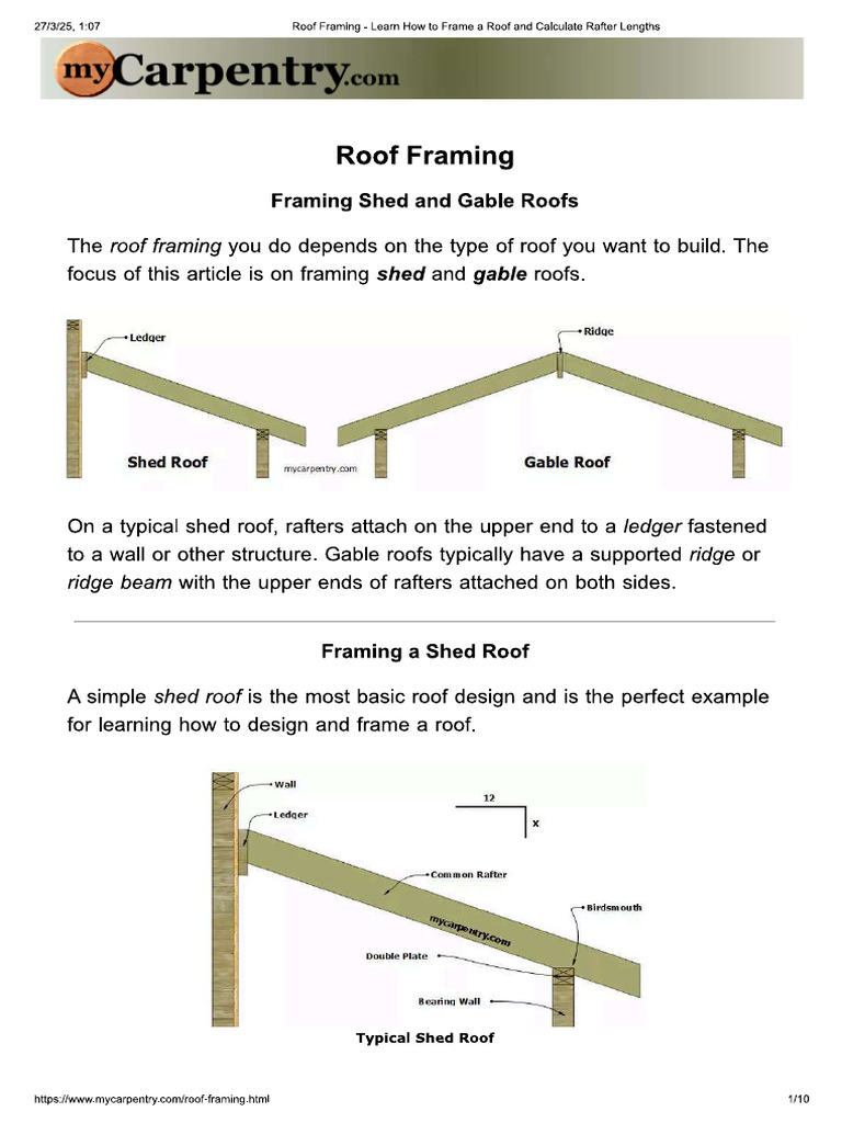 04 Roof Framing | PDF
