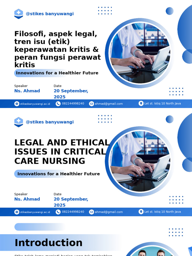 Legal and Ethical Issues in Critical Care Nursing | PDF
