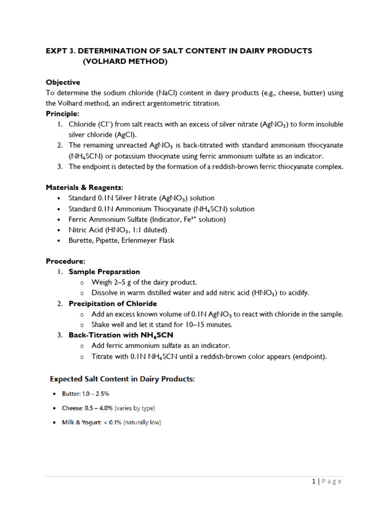 Real Sample Revised Expts (1-5) - 1 | PDF | Titration | Chemistry