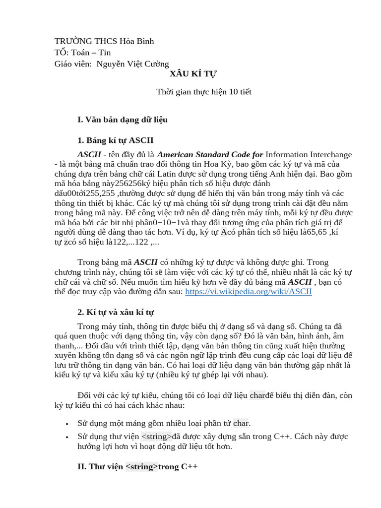 Bai 7 | PDF