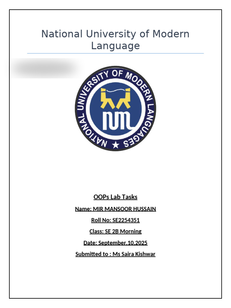 MIR-SE2254351-LAB Task 01 | PDF