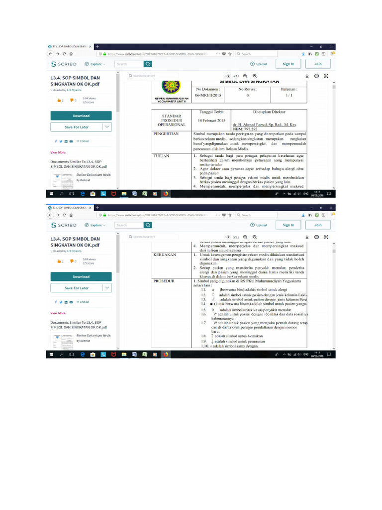 Contoh Sop Simbol | PDF