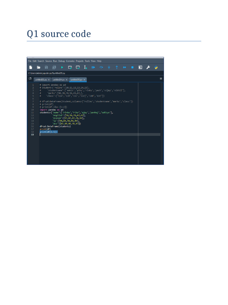 Q1 Source Code | PDF