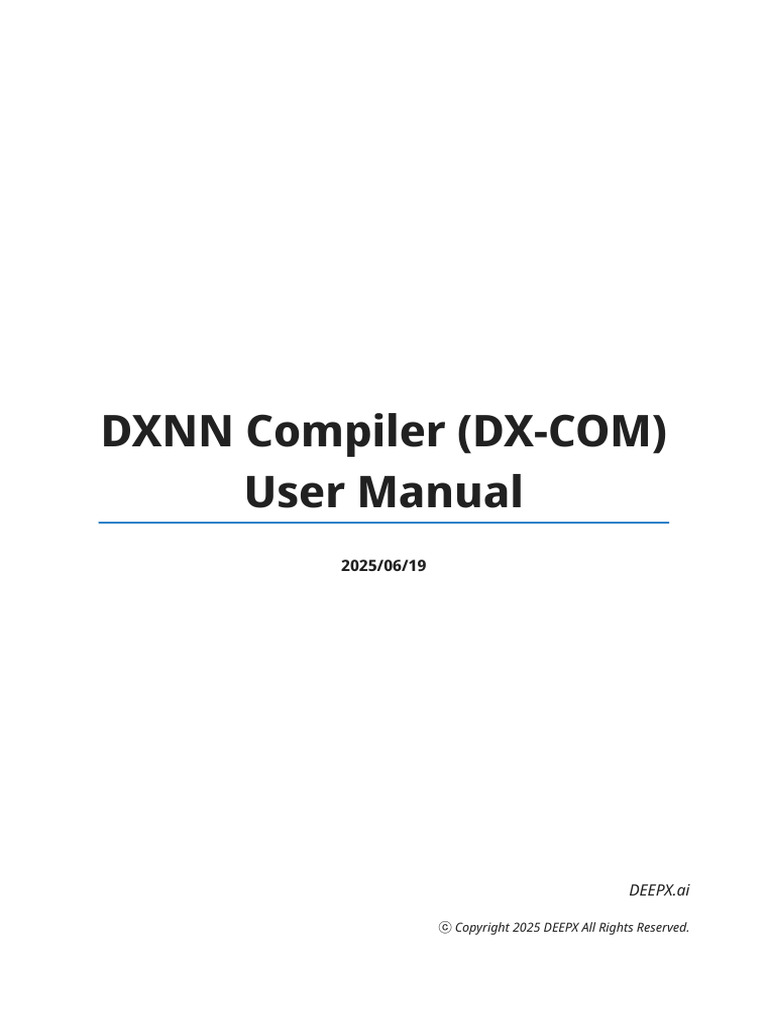 DXNN SDK User Manual Overview | PDF | Parameter (Computer Programming ...