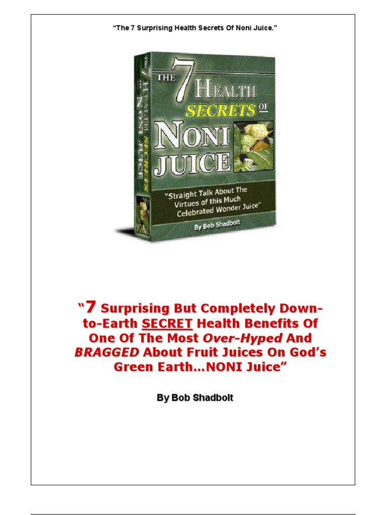 Noni Secrets PDF Insulin Arthritis