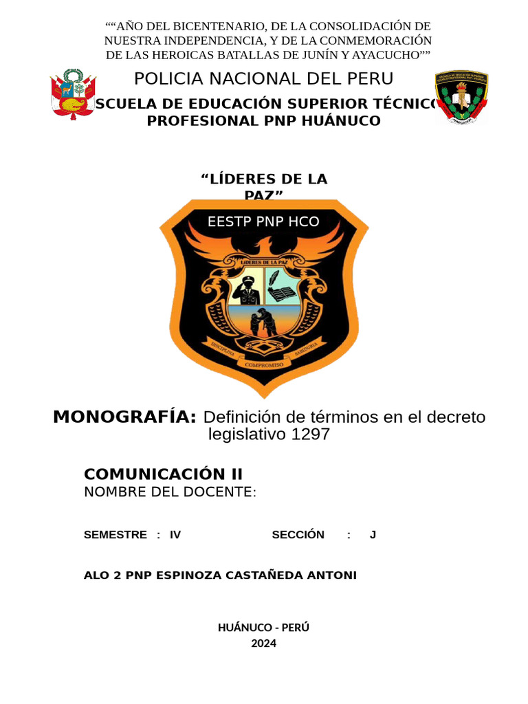 Análisis del Decreto Legislativo 1297 PNP | PDF | Policía | Adopción