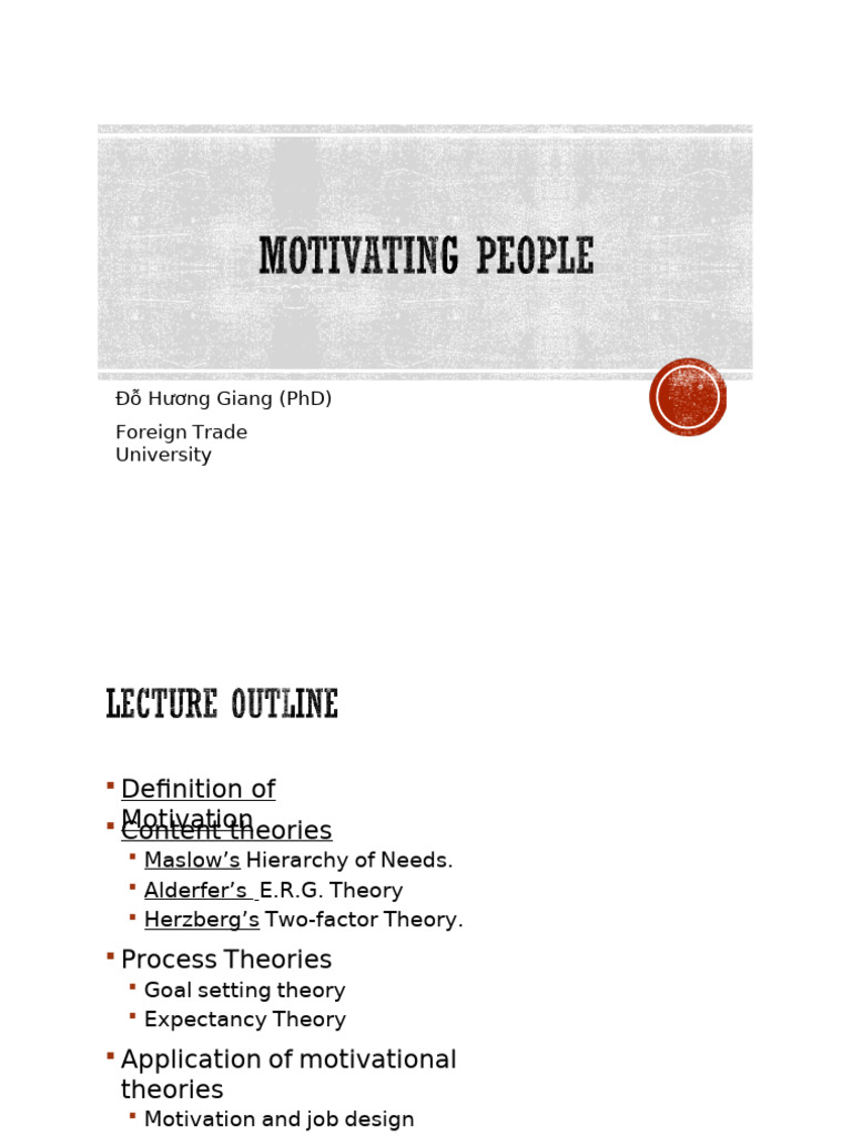 Chapter 7 Motivation | PDF | Motivational | Motivation