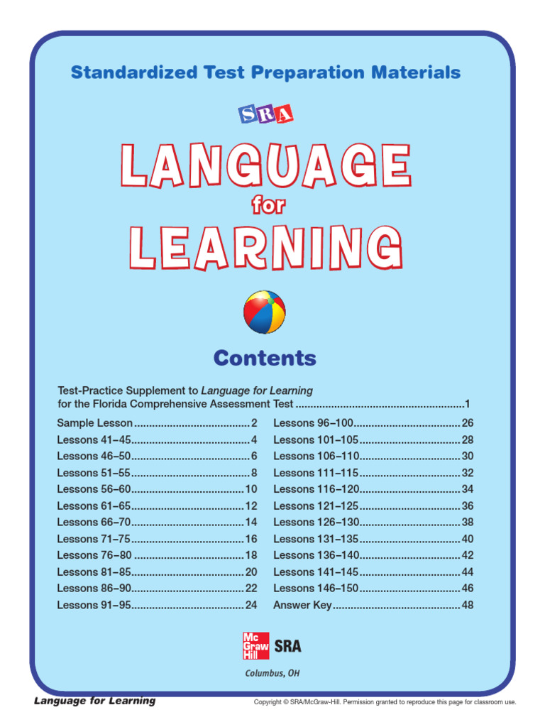 Language Learning Test Practice Guide | PDF | Classroom | Worksheet