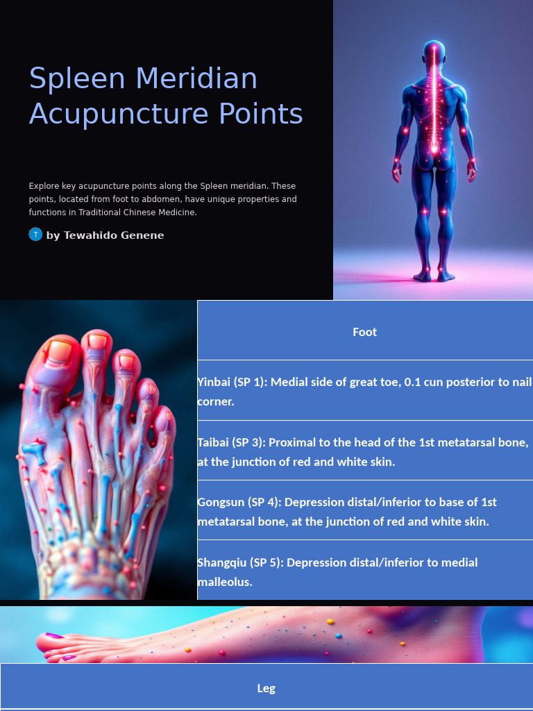 Spleen Meridian Acupuncture Points Guide | PDF