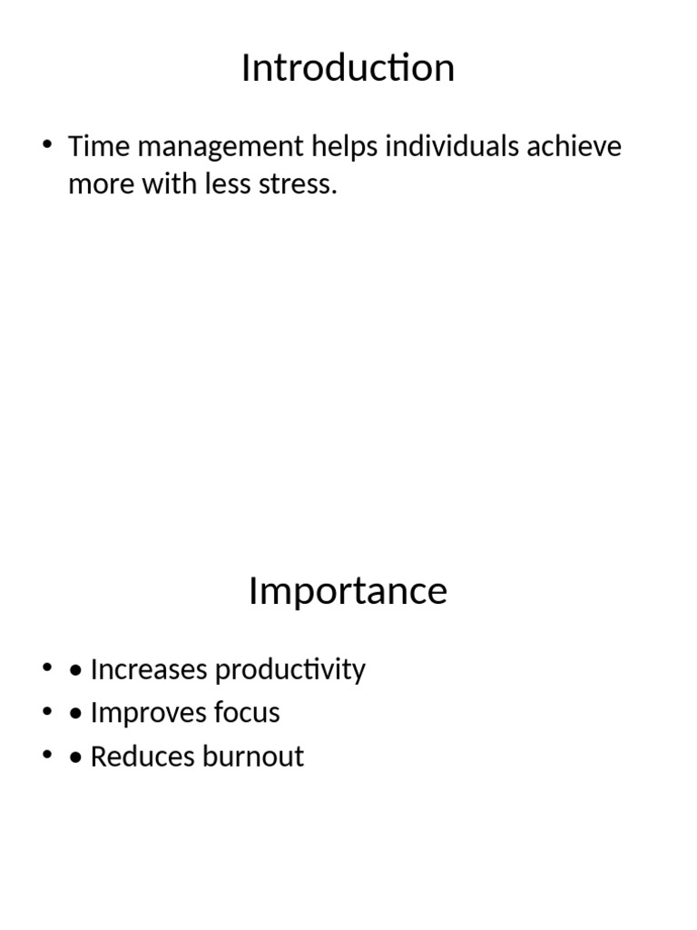 Effective Time Management | PDF