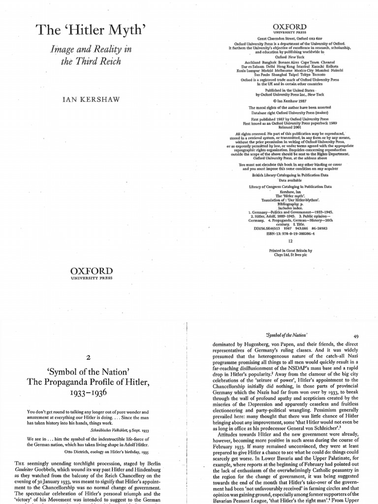 The Hitler Myth: Image vs. Reality | PDF | Nazi Germany | Adolf Hitler