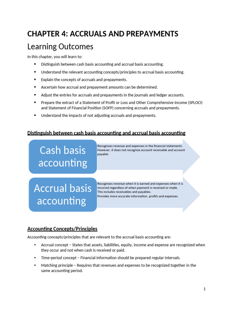 Accruals and Prepayments in Accounting | PDF | Accrual | Financial ...
