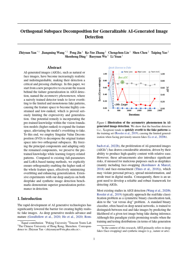 Orthogonal Decomposition for AIGI Detection | PDF | Principal Component ...