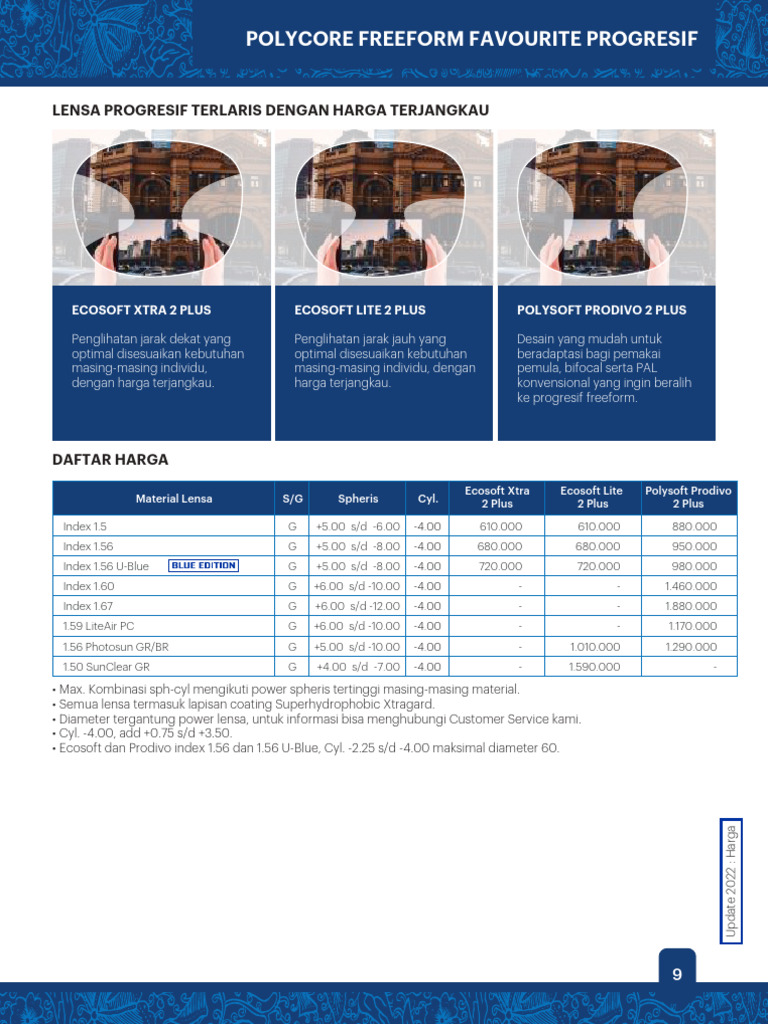 Katalog Lensa Polycore Progresif | PDF