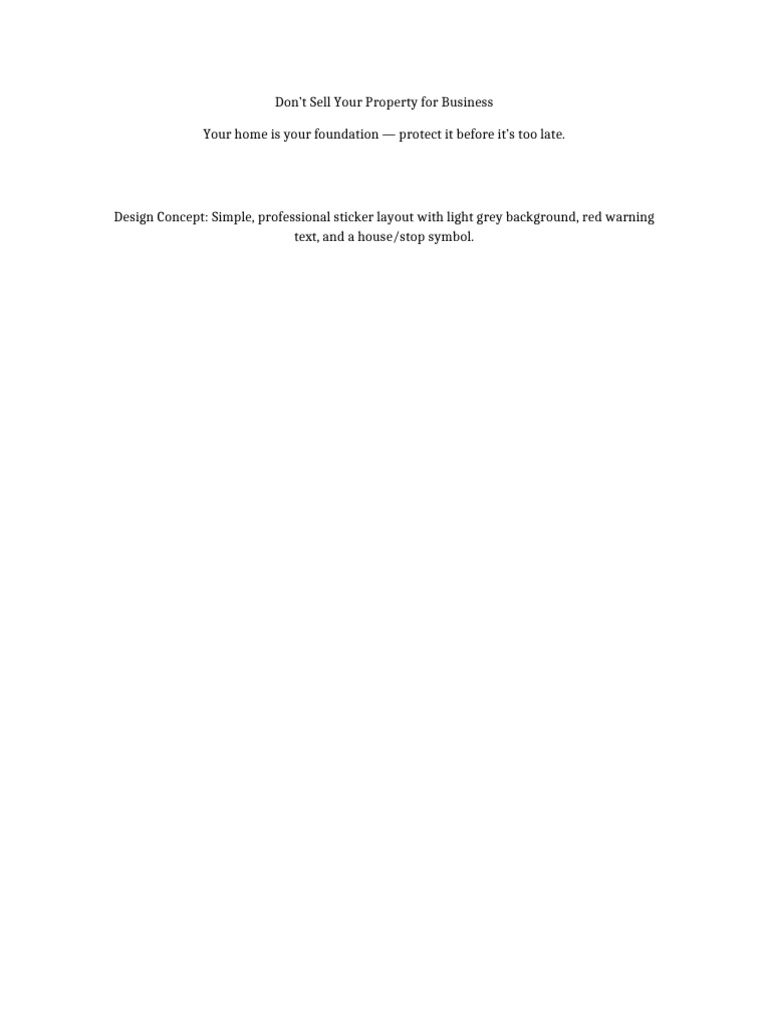 Property Business Sticker Layout | PDF