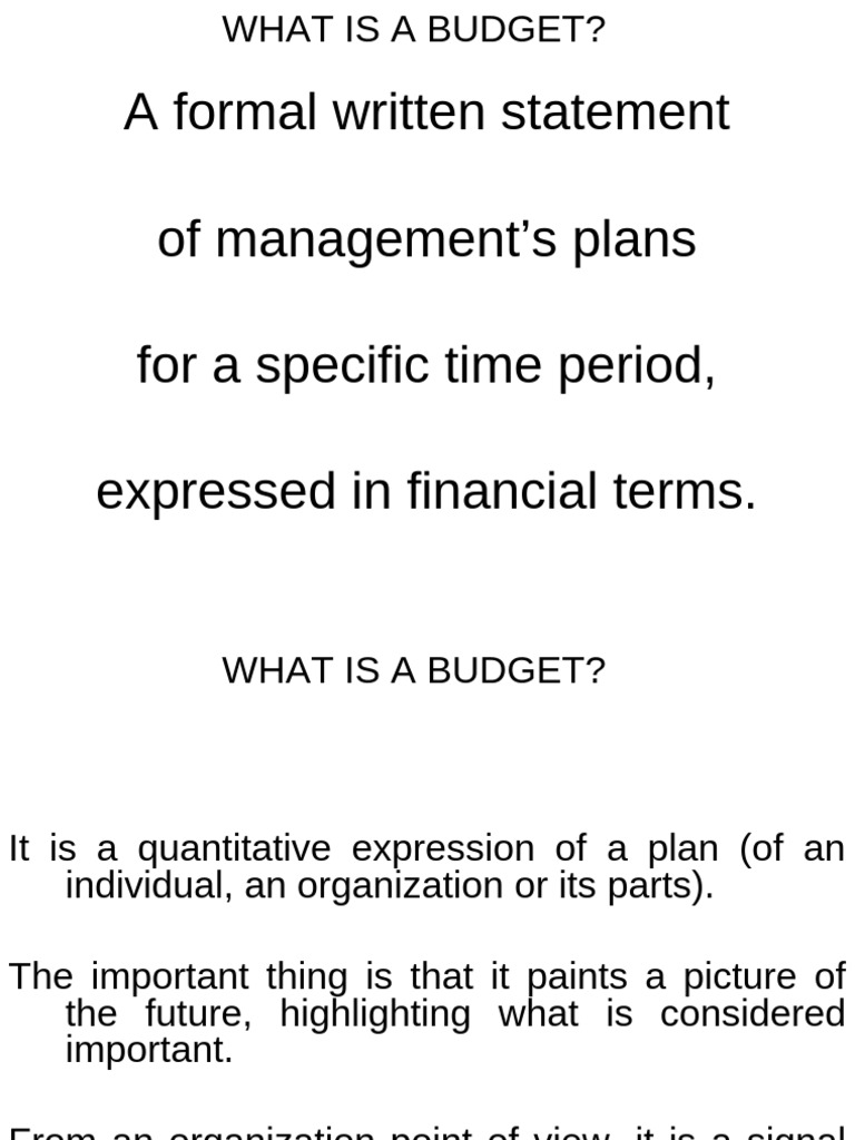 The Importance of Budgets in FP | PDF | Budget | Inventory