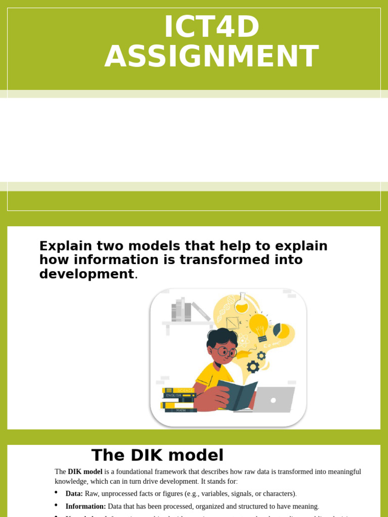 ICT4D Models for Development Transformation | PDF | Millennium ...