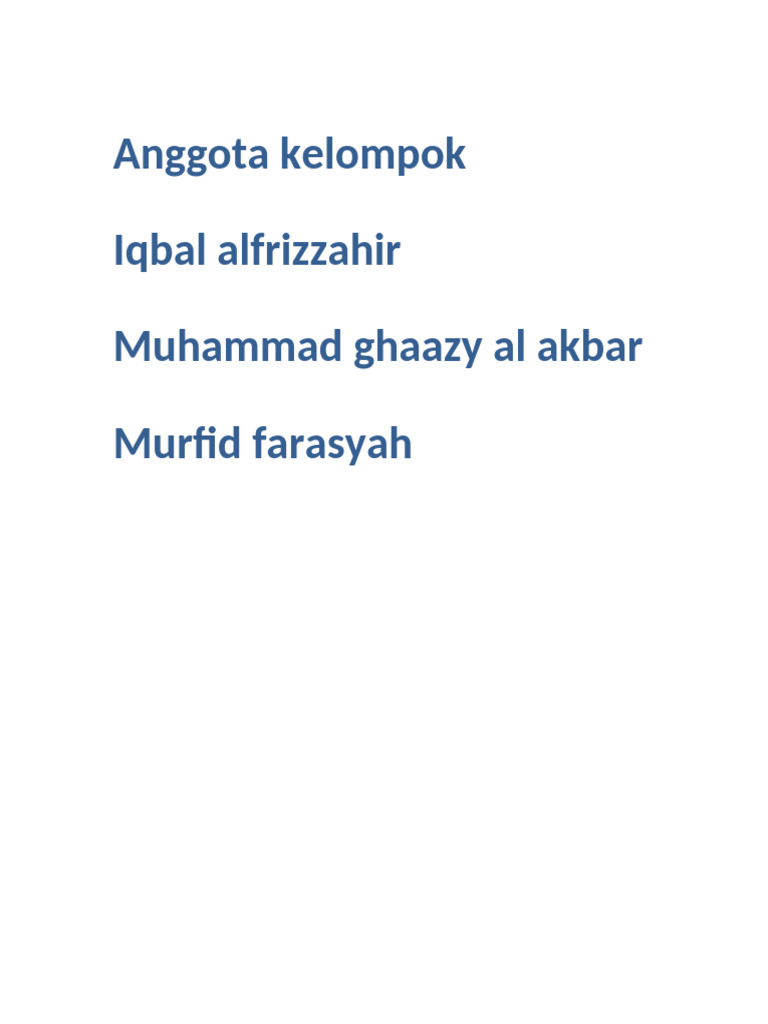 Tugas Input Proses Output | PDF