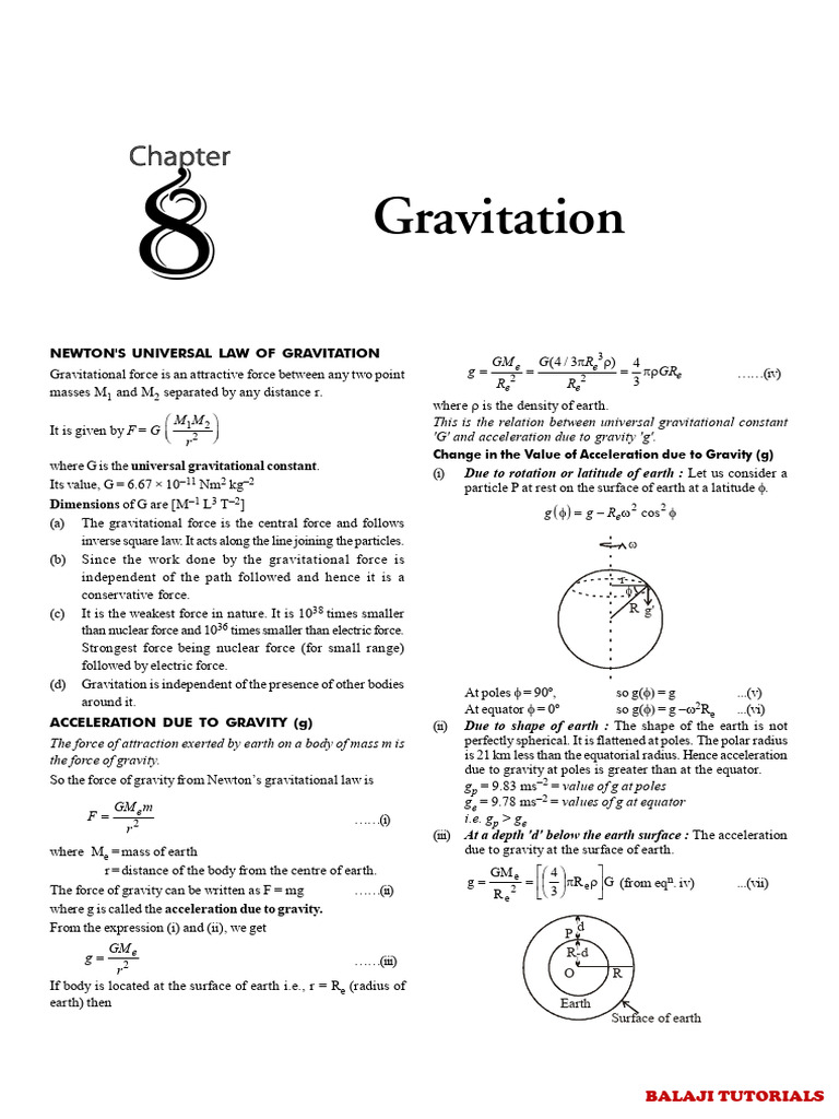 Newton's Law of Gravitation Explained | PDF | Force | Gravity