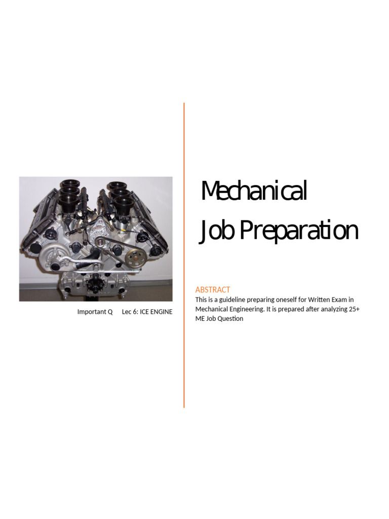Mechanical Engineering Exam Prep: IC Engines | PDF | Diesel Engine ...