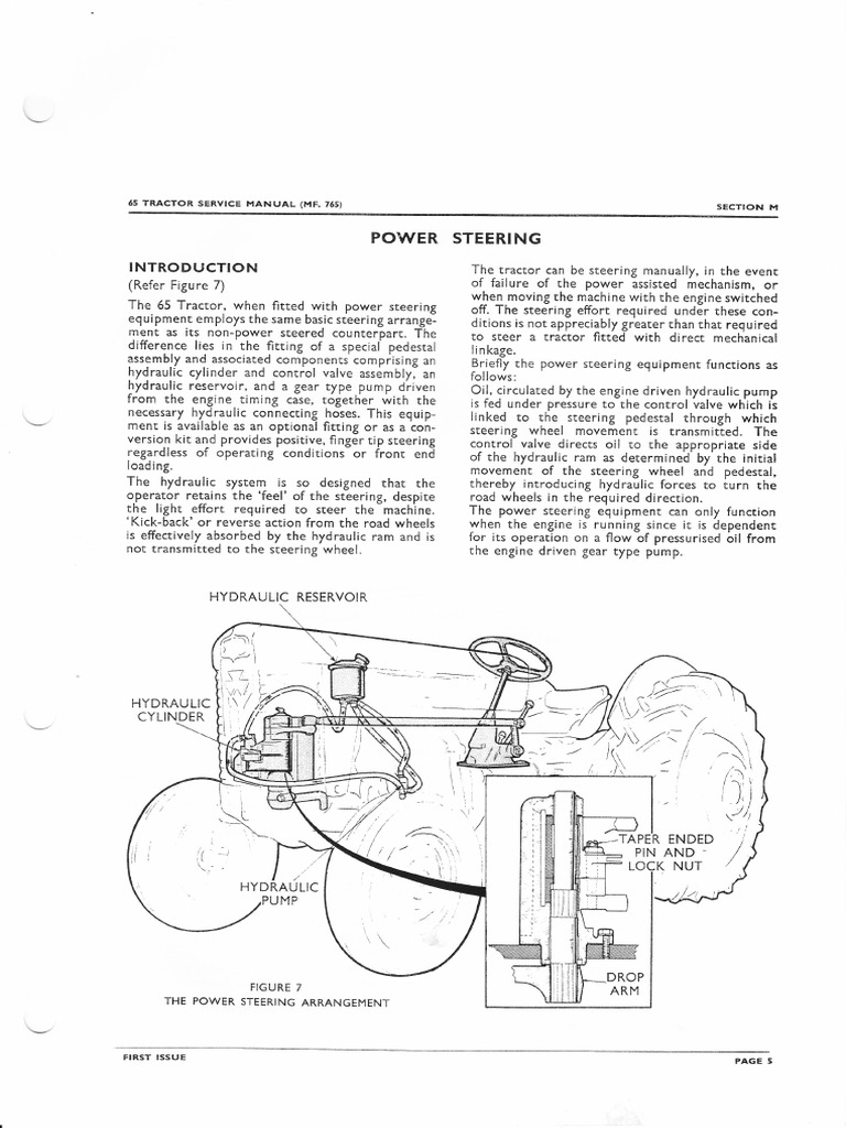 MF65 Power Assisted Steering Setup | PDF