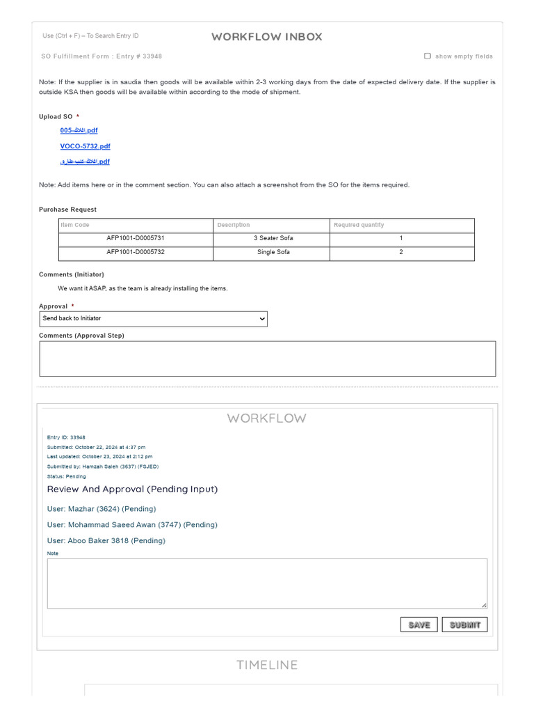 Workflow Inbox - So Fulfillment Form 33948 | PDF | Software | Computing
