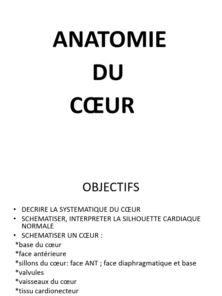 Anatomie détaillée du cœur humain | PDF | Valve cardiaque | Atrium ...