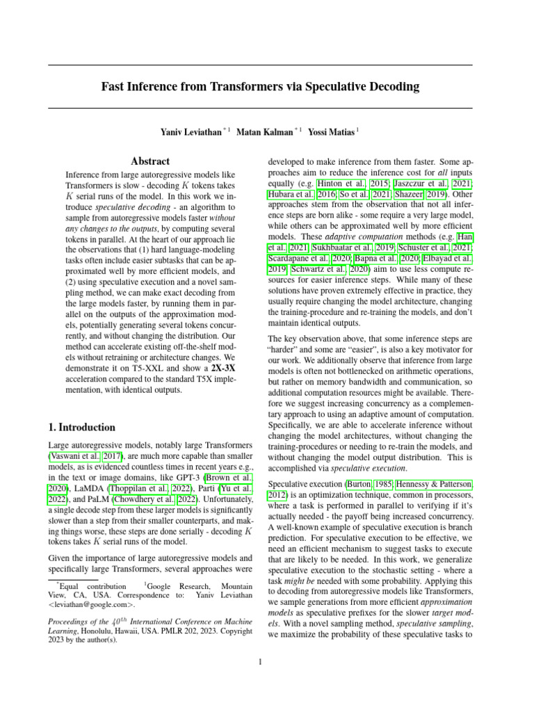 Fast Inference via Speculative Decoding | PDF | Mathematics | Applied ...