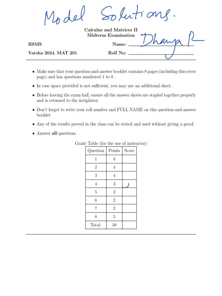 Midsem Matrices and Calculus 2 | PDF | Functions And Mappings ...