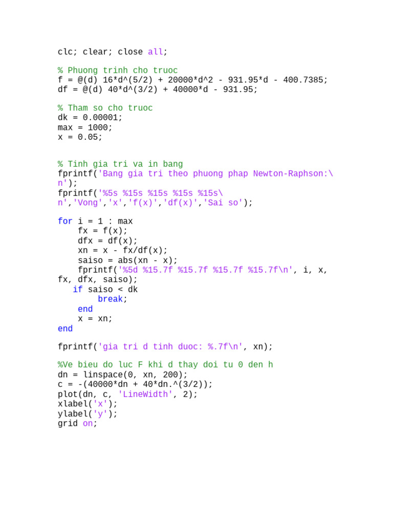 Newton-Raphson Method for Root Finding | PDF