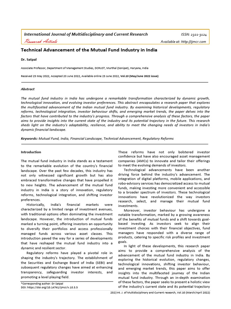International Journal of Multidisciplinary and Current Research (IJMCR ...