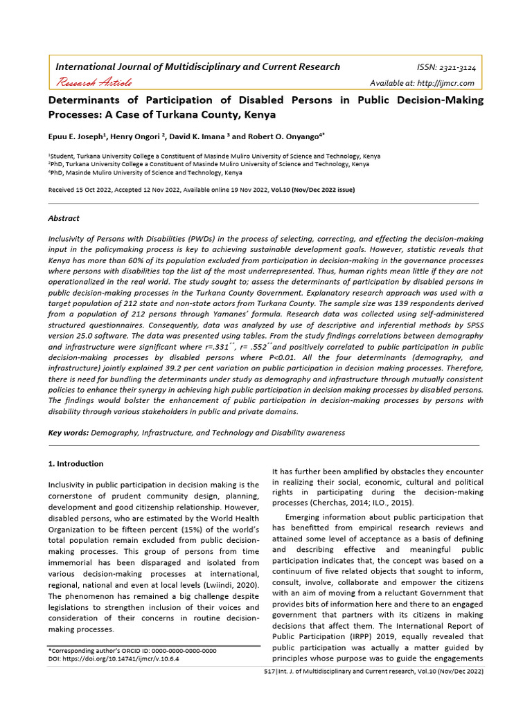 International Journal of Multidisciplinary and Current Research (IJMCR ...