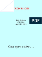 Expressions: Eric Roberts CS 106A April 11, 2012