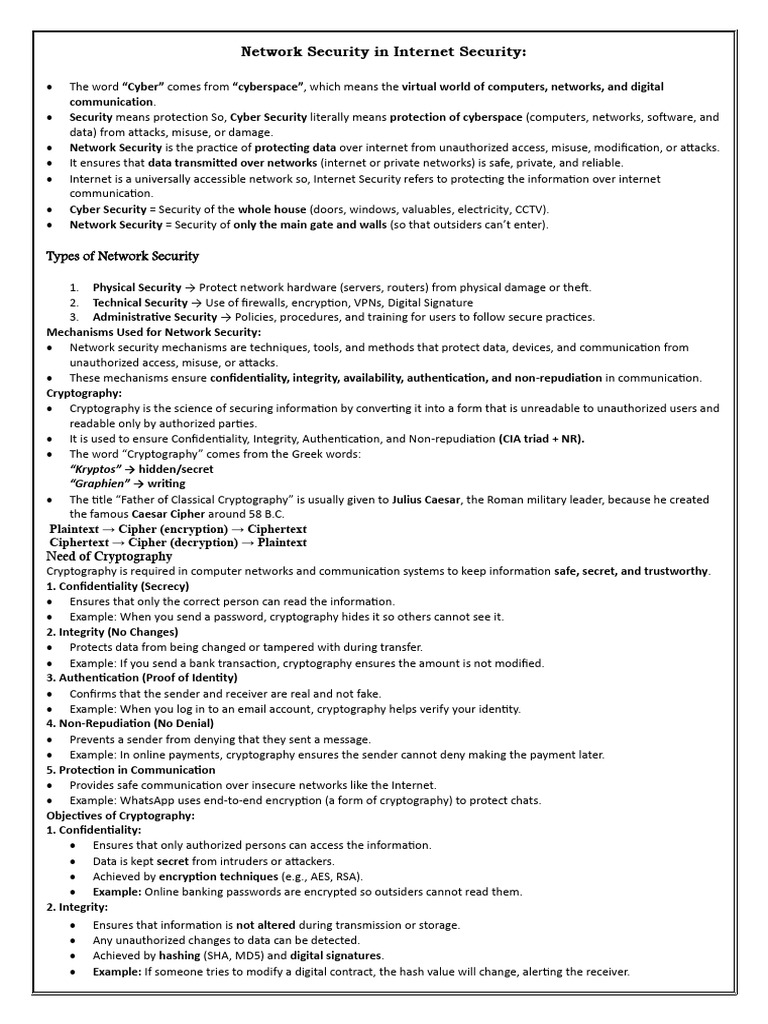 Understanding Network Security Basics | PDF | Public Key Cryptography ...