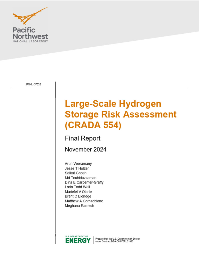 Large-Scale Hydrogen Storage Risks | PDF | Hydrogen | Liquid Hydrogen