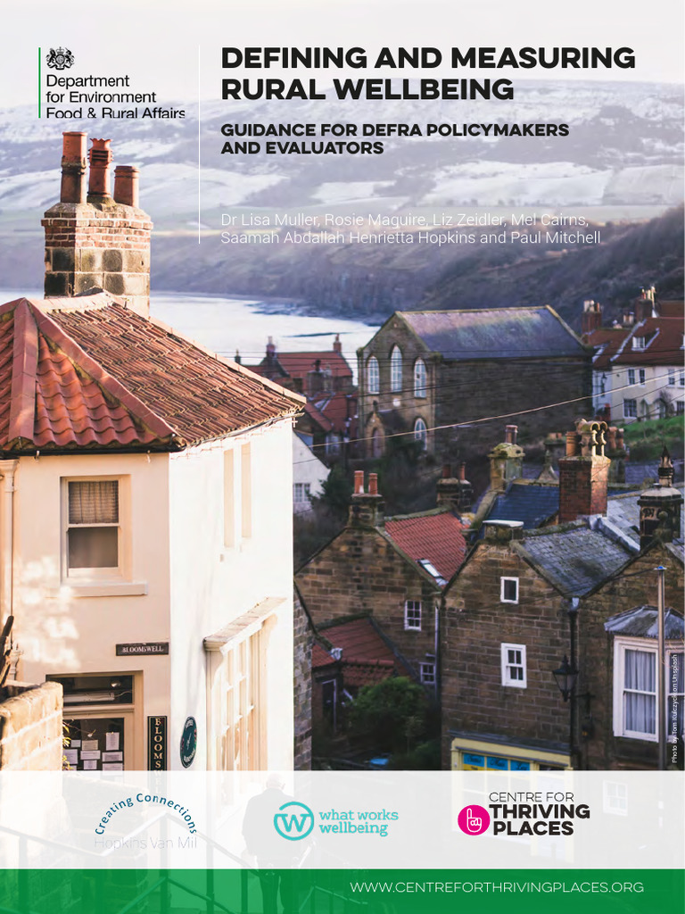 Defining and Measuring Rural Wellbeing: Guidance For Defra Policymakers ...