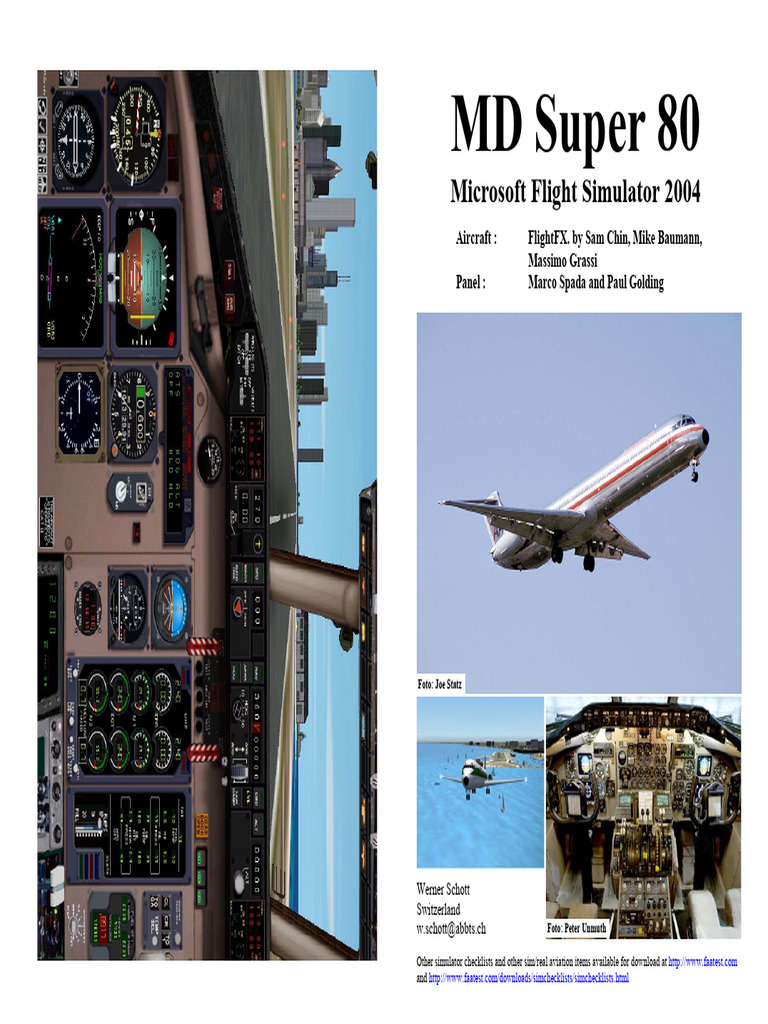 MD Super 80 Flight Checklist Guide | PDF | Flap (Aeronautics) | Aviation
