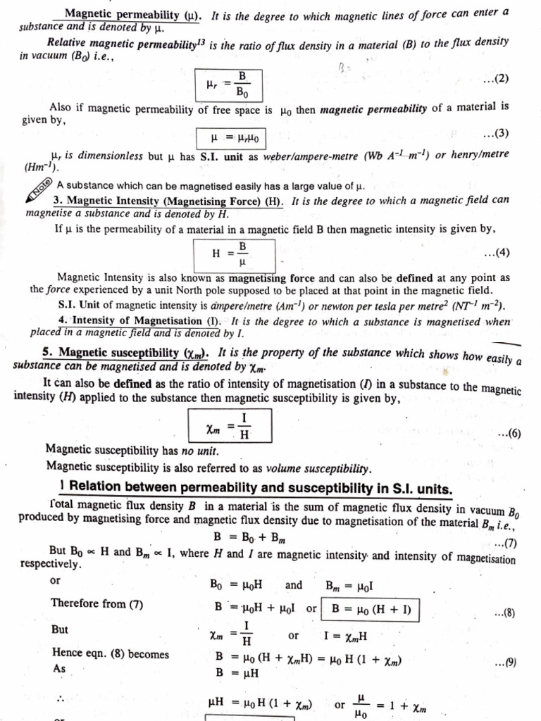 Understanding Magnetic Permeability and Materials | PDF | Magnetism ...