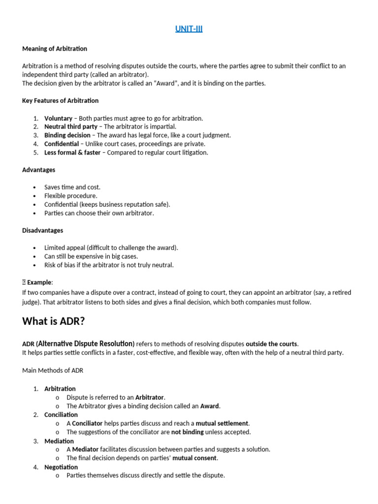 Understanding Arbitration and ADR Methods | PDF | Alternative Dispute ...