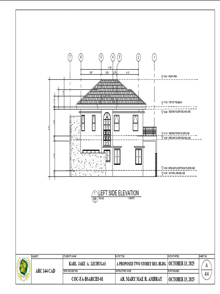 Lechugas - Left Side Elevation | PDF | Structural Engineering ...