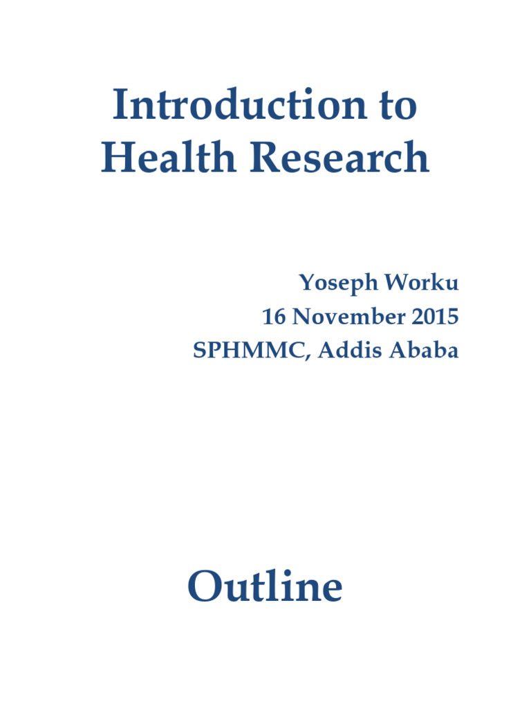 Health Research Fundamentals Explained | PDF | Quantitative Research ...